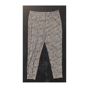 Worthington Women’s Skinny Knit Trousers Size 10 Gray White Stretch 27”